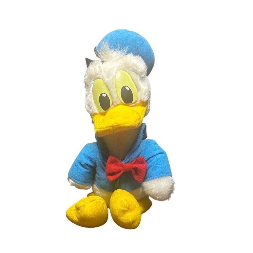 Disney Parks Donald Duck Plush Stuffed Animal Sailor Outfit Blue Hat Red Bow Tie
